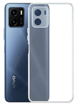 YOFO Back Cover for Vivo Y15s (Flexible|Silicone|Transparent|Dust Plug|Camera Protection)
