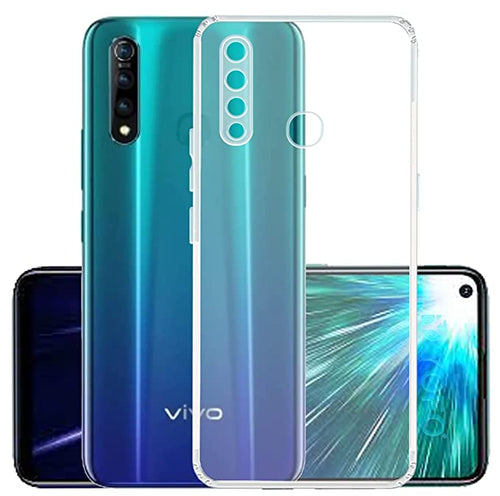 YOFO Back Cover for Vivo Z1 Pro (Flexible|Silicone|Transparent|Dust Plug|Camera Protection)