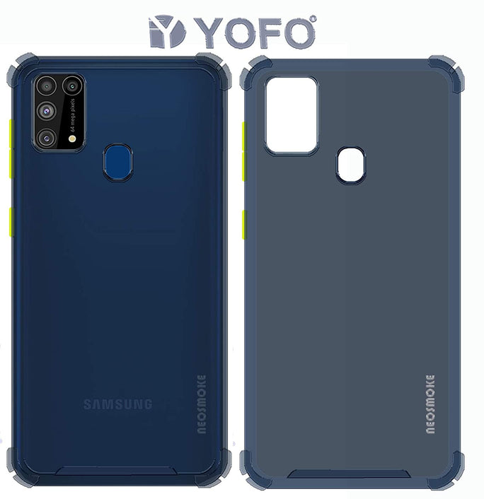 YOFO Silicon Flexible Smooth Matte Back Cover for Samsung M31 / M31 Prime / F41(Blue)