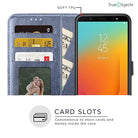 YOFO Samsung Galaxy J8 Leather Flip Cover Full Protective Wallet Case