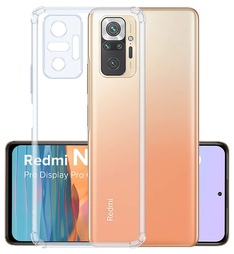 YOFO Silicon Transparent Back Cover for Mi Redmi Note 10 Pro Max Shockproof Bumper Corner with Ultimate Protection