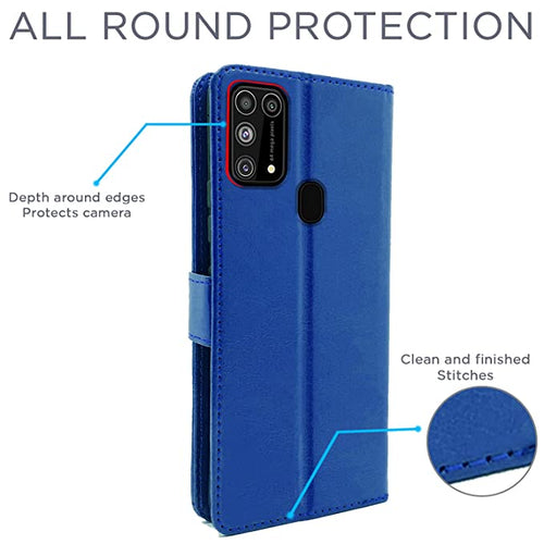 YOFO Samsung Galaxy F41 / M31 / M31 Prime Leather Flip Cover Full Protective Wallet Case