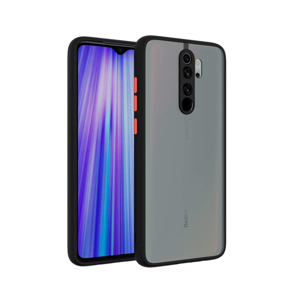 YOFO Matte Finish Smoke Back Cover with Full Camera Lens Protection for Mi Redmi Note 8 Pro