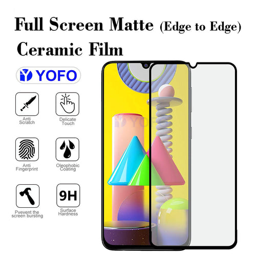 YOFO Mattte Finish Anti-Fingerprint Ceramic Flexible Screen Protector for Samsung M10s / A20 / M21