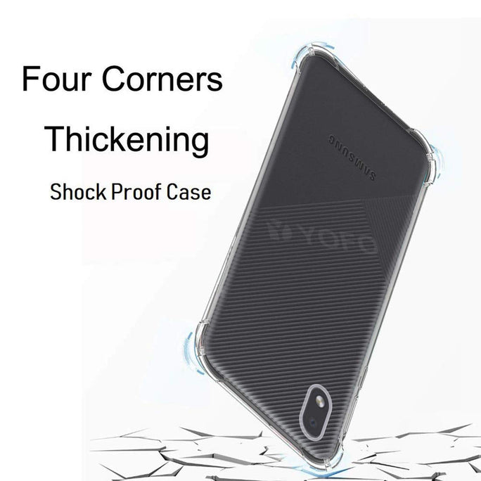 YOFO Shockproof HD Transparent Back Cover for Samsung M01 Core