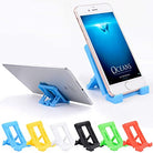 YOFO Small Size Universal Adjustable 4 Steps Fold-able Stand Holder for All Phone Tablet Desk (Assorted Colour)- Pack of 1