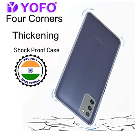 YOFO Back Cover for Samsung Galaxy A03s (Flexible|Silicone|Transparent|Dust Plug|Camera Protection)…