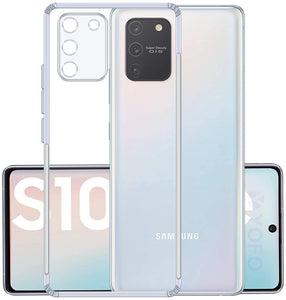 YOFO Silicon Back Cover for Samsung S10 Lite / A91 (Transparent) Camera Protection with Dust Plug