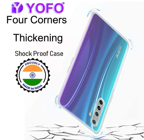 YOFO Back Cover for Realme XT / X2 (Flexible|Silicone|Transparent|Dust Plug|Camera Protection)