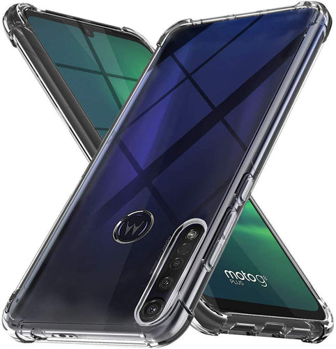 YOFO Rubber Shockproof Soft Transparent Back Cover for Moto G8+ (Plus) - (Transparent) Full Protection Case