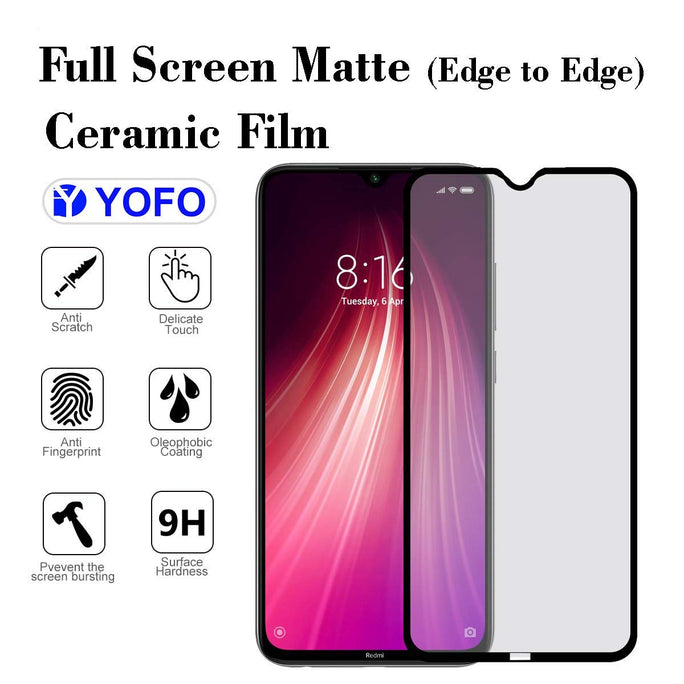 YOFO Combo for Mi Redmi Note 8 Transparent Back Cover + Matte Screen Guard with Free OTG Adapter