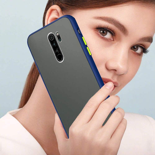 YOFO Matte Finish Smoke Back Cover for Mi Redmi Note 8Pro-Blue