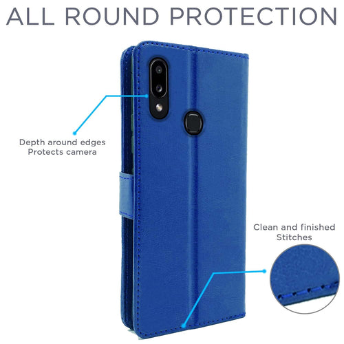 YOFO Samsung Galaxy A10s Leather Flip Cover Full Protective Wallet Case
