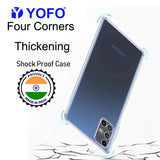 YOFO Silicon Transparent Back Cover for Samsung M51 - Camera Protection with Anti Dust Plug