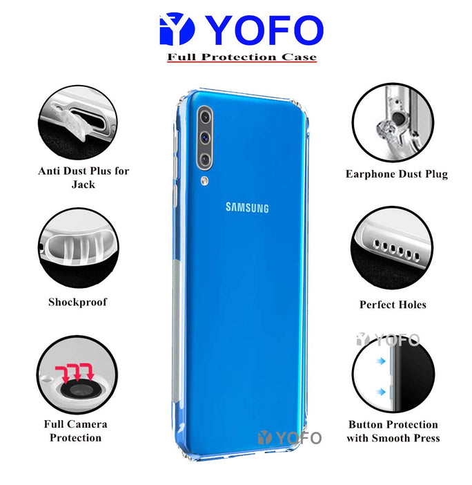 YOFO Silicon Full Protection Back Cover for Samsung A50s A30s
