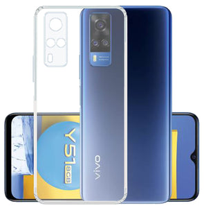 YOFO Silicon Transparent Back Cover for Vivo Y51 (2020) - Camera Protection with Anti Dust Plug