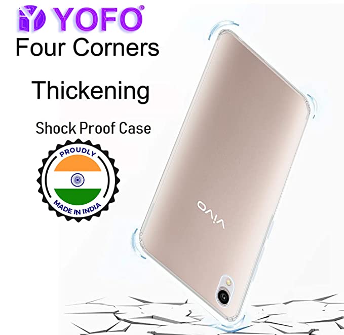 YOFO Back Cover for Vivo Y90 (Flexible|Silicone|Transparent|Dust Plug|Camera Protection)…