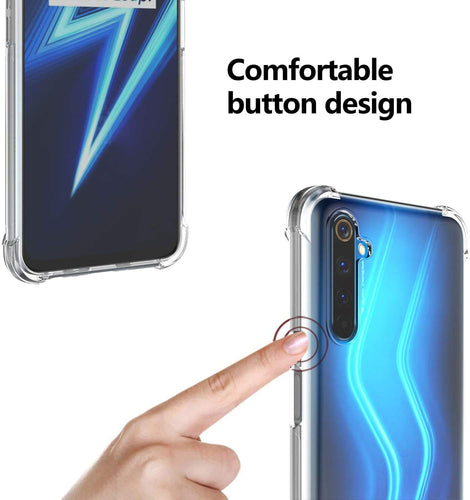YOFO Shockproof Transparent Back Cover for REALME 6 - All Sides Protection Case