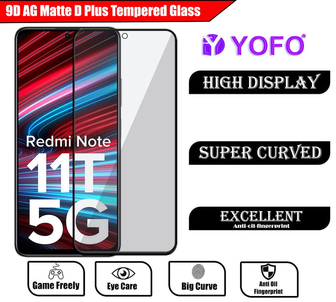 YOFO Anti Glare Matte Finish 9D Full Screen Ceramic Screen Protector for MI Redmi Note 11T / 11x / 11x Pro / 11i (Full Edge to Edge)