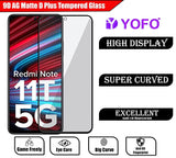 YOFO Full Screen Edge to Edge Matte Finish Tempered Glass (MI Redmi Note 11T / 11x / 11x Pro / 11i