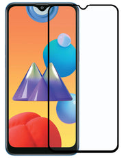 YOFO HD D+ Edge to Edge Full Screen Coverage Tempered Glass for Samsung Galaxy M01s - Full Glue AGorilla Glass (Black)