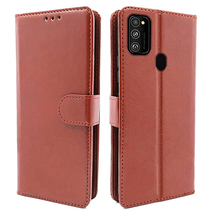 YOFO Samsung Galaxy M21 / M30s Prime Leather Flip Cover Full Protective Wallet Case