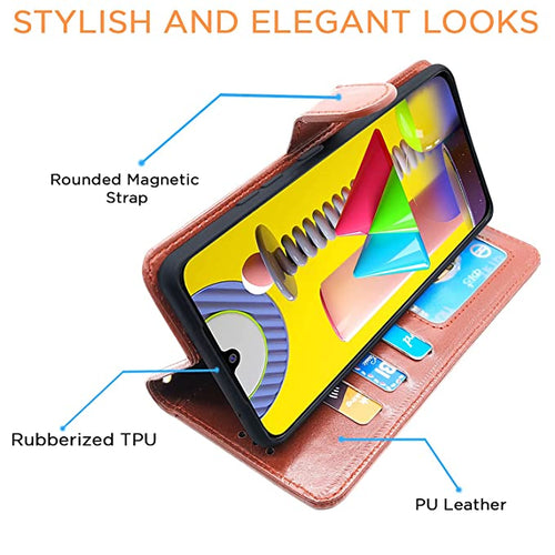 YOFO Samsung Galaxy M21 / M30s Prime Leather Flip Cover Full Protective Wallet Case