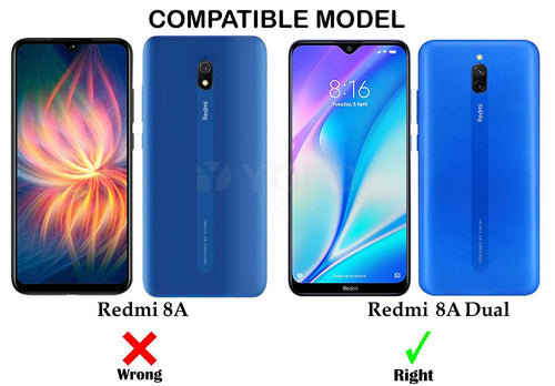 YOFO Shockproof Full Air Cushion Technology Back Cover for MI Redmi 8A Dual - (Transparent) Full Protection Case