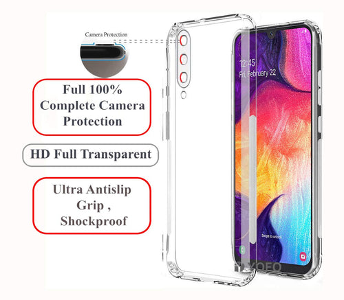 YOFO Silicon Full Protection Back Cover for Samsung A50s / A30s / A50 (Transparent) Shockproof Ultra Thin