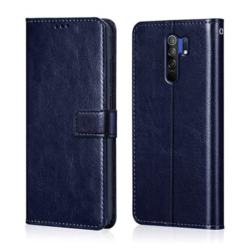 YOFO Flip Leather Magnetic Wallet Back Cover Case for Mi Redmi 9 Prime