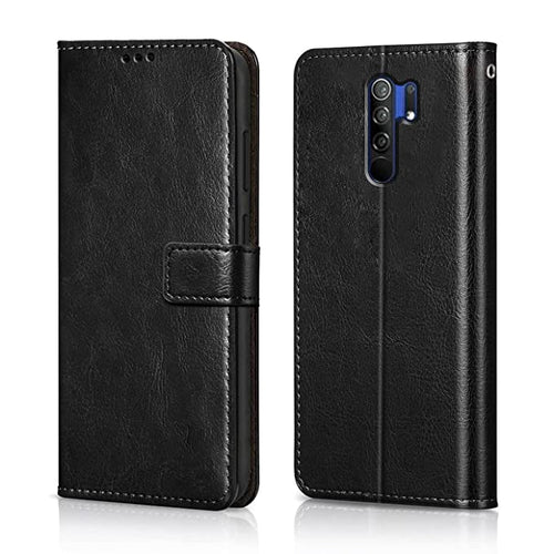 YOFO Flip Leather Magnetic Wallet Back Cover Case for Mi Redmi 9 Prime