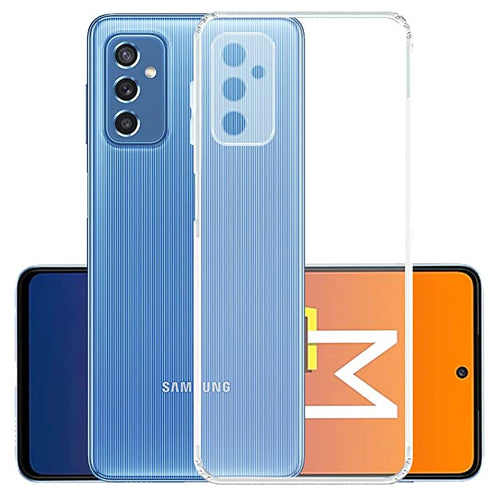 YOFO Back Cover for Samsung Galaxy M52 (5G) (Flexible|Silicone|Transparent|Dust Plug|Camera Protection)…