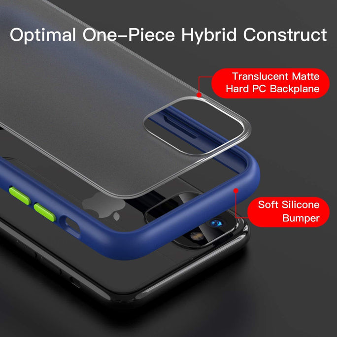 YOFO Matte Finish Smoke Back Cover for Apple iPhone 12 Mini (5.4)-Blue