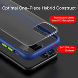 YOFO Matte Finish Smoke Back Cover for Apple iPhone 12 Mini (5.4)-Blue