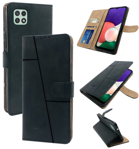 YOFO Samsung Galaxy A22(5G) Leather Flip Cover Full Protective Wallet Case