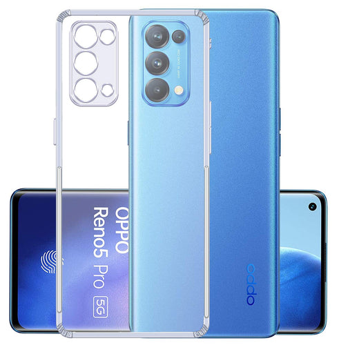 YOFO Silicon Transparent Back Cover for Oppo Reno 5 pro - Camera Protection with Anti Dust Plug