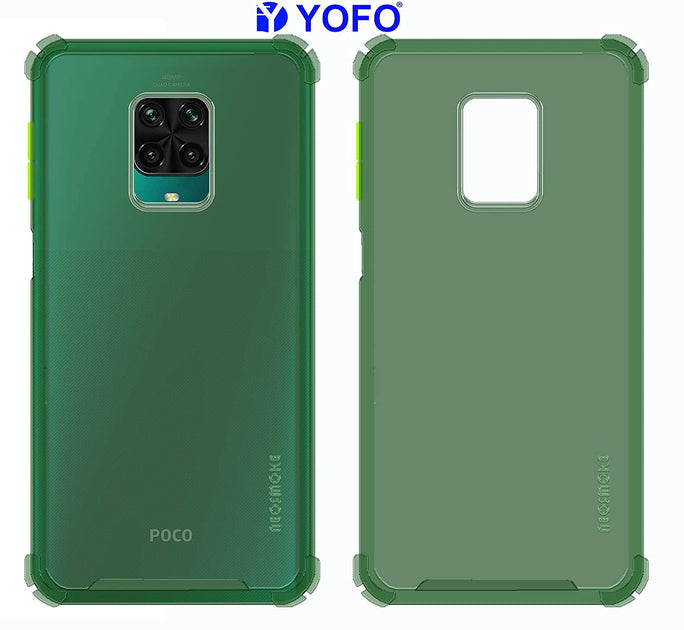 YOFO Silicon Flexible Smooth Matte Back Cover for MI Note 9 Pro/Note 9 Pro Max/Poco M2 Pro(Green)