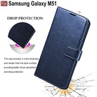 YOFO Samsung Galaxy M51 Leather Flip Cover Full Protective Wallet Case