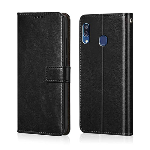 YOFO Samsung Galaxy A20 / A30 / M10s  Prime Leather Flip Cover Full Protective Wallet Case