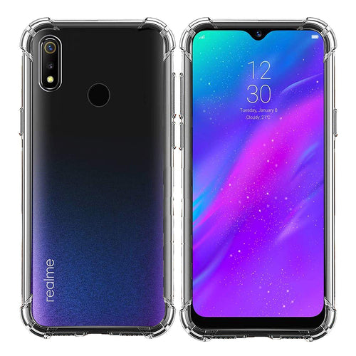 YOFO Combo for Realme 3 Transparent Back Cover + Matte Screen Guard with Free OTG Adapter