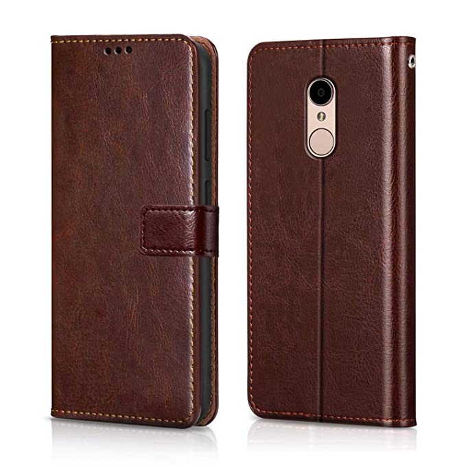 YOFO Flip Leather Magnetic Wallet Back Cover Case for Mi Redmi Note 5