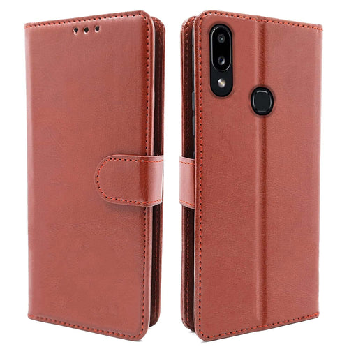 YOFO Samsung Galaxy A10s Leather Flip Cover Full Protective Wallet Case
