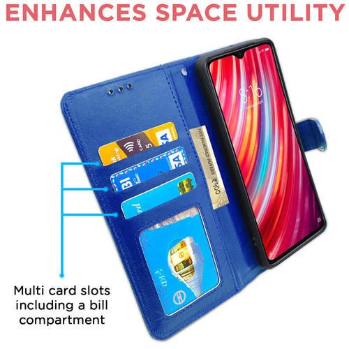 YOFO Flip Leather Magnetic Wallet Back Cover Case for Redmi Note 8 Pro