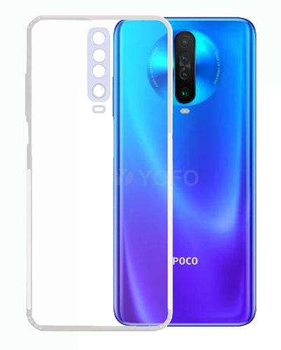 YOFO Back Cover With Anti Dust Plug For Poco X2 Silicone ( Transparent )