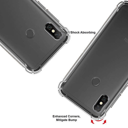YOFO Rubber All Side Protection Back Cover Back Cover for MI Redmi Note 6 Pro (Transparent)