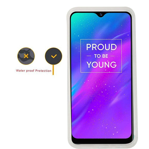 YOFO Shockproof Soft Transparent Back Cover for REALME 3 - (Transparent)