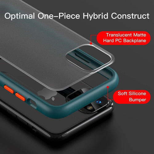 YOFO Matte Finish Smoke Back Cover for Apple iPhone 11 (6.1)-Green