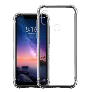 YOFO Shockproof Back Cover for Redmi Note 6 Pro (Transparent)
