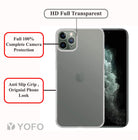 YOFO Professional Full Protection Back Cover for Apple iPhone 11 Pro MAX (Transparent) 6.5 Inch