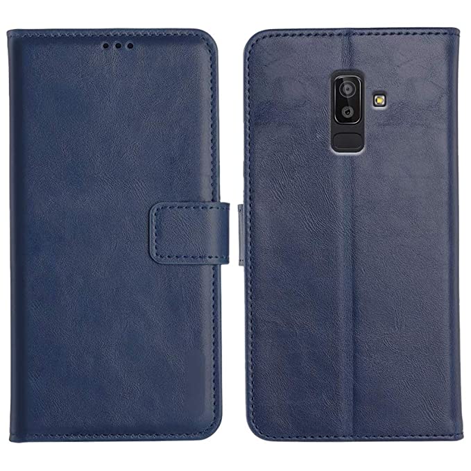 YOFO Samsung Galaxy J8 Leather Flip Cover Full Protective Wallet Case
